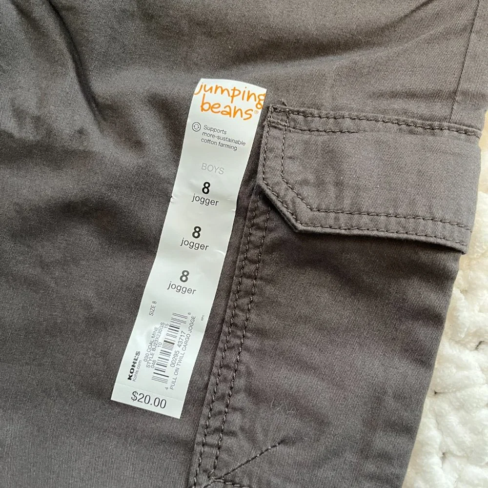 NWT Boys Jumping Beans Cargo Pants (Gray)